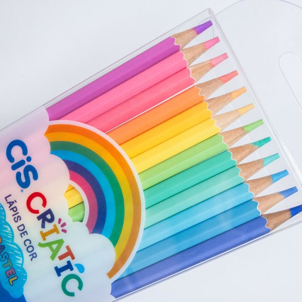 Lápis de Cor Criatic - Tons Pastel - 24 cores - Cis