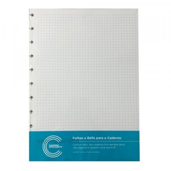 Refil Caderno Inteligente Pontilhado Grande 30fls 275x200 120g Caderno Inteligente 1620