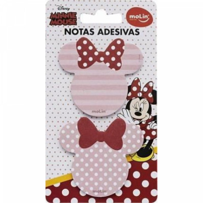 Bloco de Notas Adesivas  Minnie - Ref 22399 -  02 Blocos 25 fls Cada  - Molin