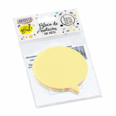 Bloco Anotações Balão - 5 cores 70x70 100fls  BA0005 - Brw