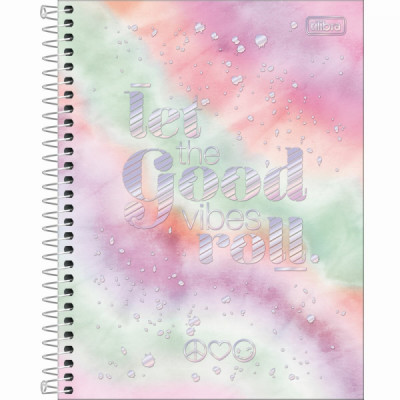 Caderno Tilibra Good Vibes 10 mat - 160fls