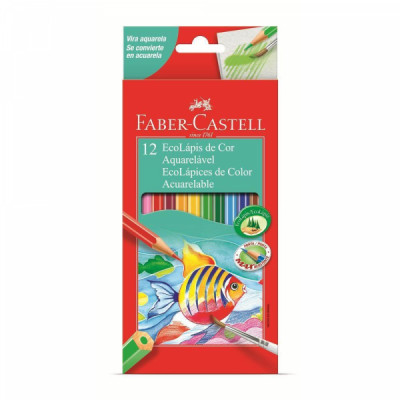 Lapis de Cor Aquarelavel - 12 Cores - Faber Castell