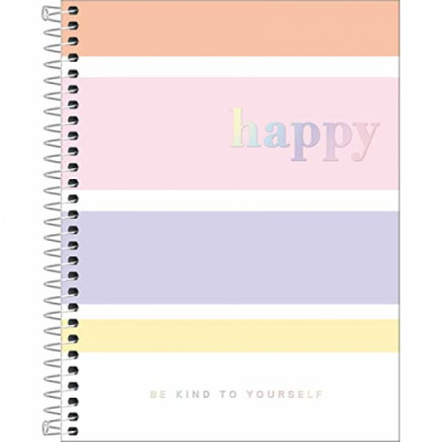 Caderno Tilibra Colegial Happy Colors 10 mat - 160fls