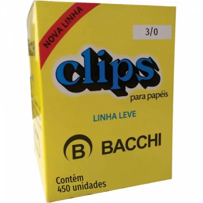 Clips Bacchi Linha Leve 3/0 450unid