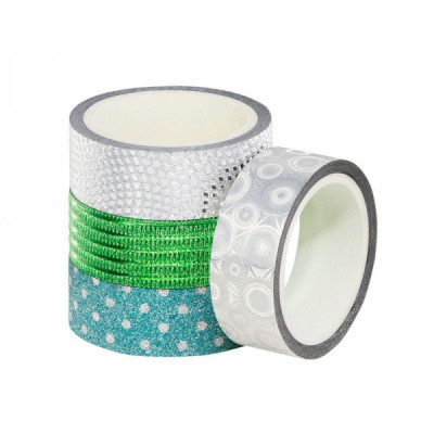 Fita Washi Tape Texture  - 08 Fitas 5M WT0200 -Brw