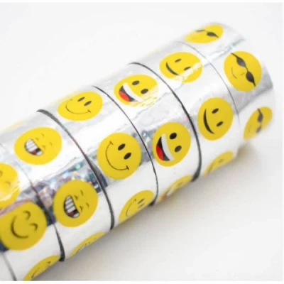 Fita Adesiva Washi Tape Smile  Holografico - 03 Rolos Diversos