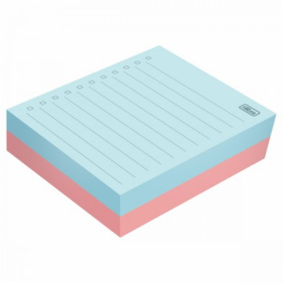 Bloco Anotações Tilembrete Checklist 100 fls - 50fls Azul / 50fls Rosa- 80x91 - Tilibra