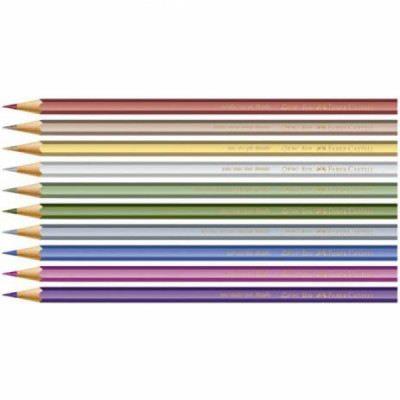 Lapis de Cor Faber Castell Metallic 10 cores - 120410G