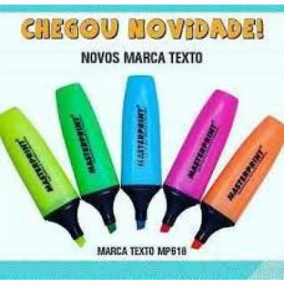 Caneta Marca Texto Neon  - MP618 Ponta Chanfrada - Masterprint