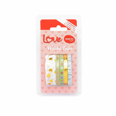 Washi Tape Molin c/ 5 Verde - 23377