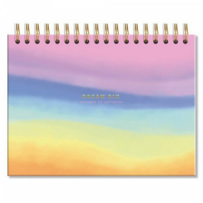 Caderno de Lettering Tie Dye 5315 - Folhas Brancas 180g - Fina Ideia