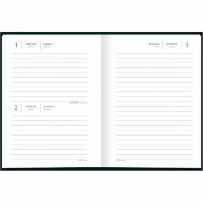 Agenda Costurada Pepper Preta - 160fls 123x166 - Tilibra