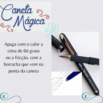 Caneta Apagavel Magic XZB - BT-826 - Ponta 0.8mm- Escrita Azul