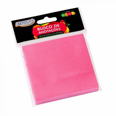 Bloco Anotações Rosa Neon  76x102 - 100fls BA7503 - BRW