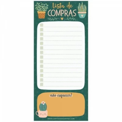 Bloco Note Pad Magnético My Garden - 40fls 90g NP26 - Cartões Gigantes