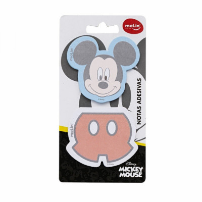 Bloco de Notas Adesivas  Mickey  - Ref 22969 -  02 Blocos 25 fls Cada  - Molin