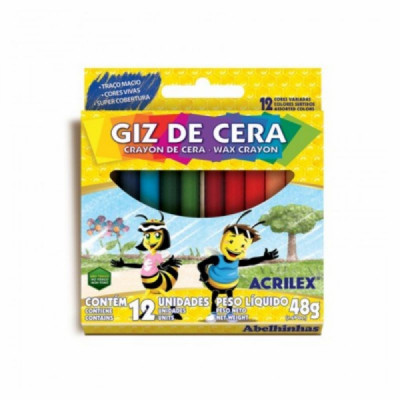 Giz de Cera Fino Acrilex c/ 12 48g