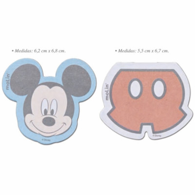 Bloco de Notas Adesivas  Mickey  - Ref 22969 -  02 Blocos 25 fls Cada  - Molin