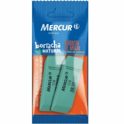 Borracha Colorida Clean Verde Pull Pack Mercur - Blister com 2