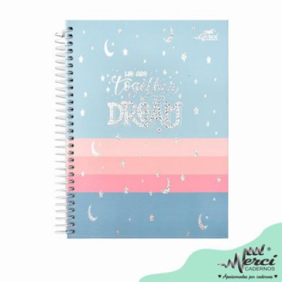 Caderno Espiral  Colegial Dream - 1 Materia  80fls  90g - Merci