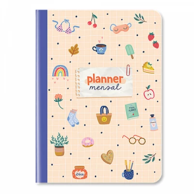 Planner Mensal Happy Time - 56 Paginas 90g 22x16 PL88 - Cartões Gigantes