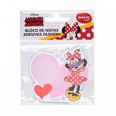 Bloco de Notas Adesivas  Fashion Minnie - Ref 22405 - 50 fls  8cm - Molin