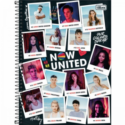 Caderno Universitario Now United - 01 Materia  80 fls - Tilibra