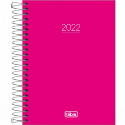 Agenda Espiral Pepper Rosa  2022 - 160fls 123x166 - Tilibra