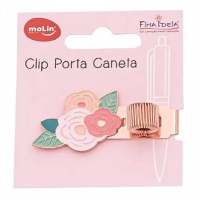 Clip Porta Caneta Molin Flor - 30970