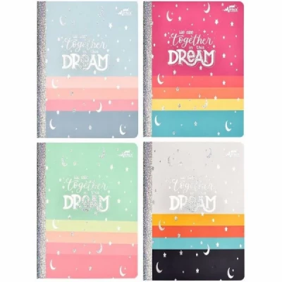 Caderno Brochura Colegial Dream  - Capa Forte - Lombada Holografica - 80fls - Merci