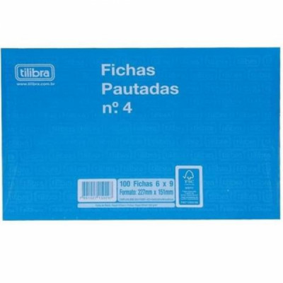 Ficha Pautada Tilibra 6x9 100fls