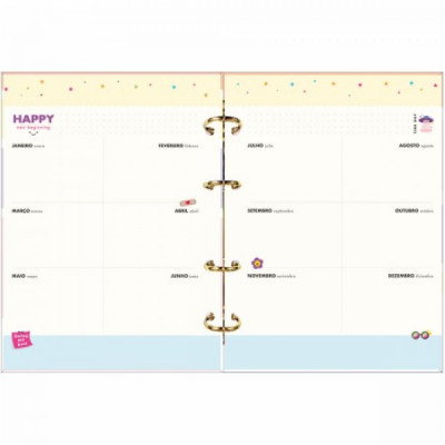 Planner Argolado Happy  2022 - 80fls -  Tilibra