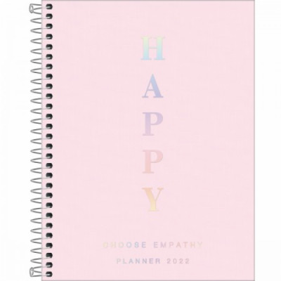 Planner Espiral  Happy 2022 - Tons Pastel - Tilibra