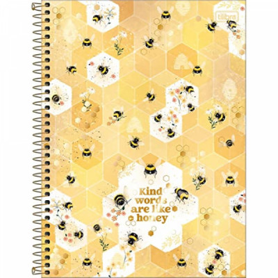 Caderno Tilibra Honey Bee 10 mat - 160fls