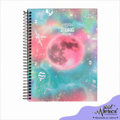 Caderno Espiral  Colegial Zodiac - 1 Materia  80fls  90g - Merci