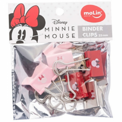 Prendedor Binder Clips Minnie 22393 -  6 Unidades 25mm Ref. 22688  - Molin