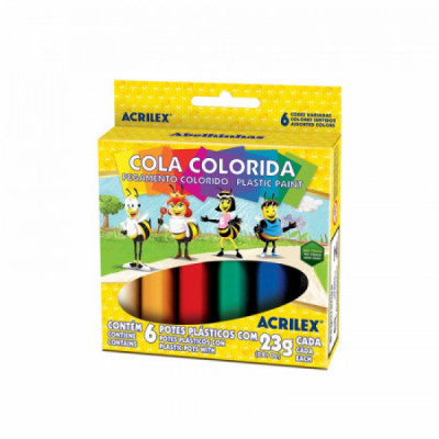 Cola Colorida Acrilex 23g c/ 6