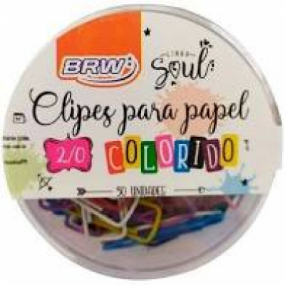 Clips Soul 2/0 Colorido -  Pote c/50 CL2051 - BRW