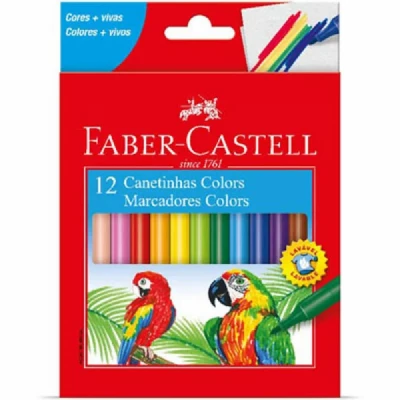 Caneta Hidrocor Faber Castell 12 cores - 150112CZF