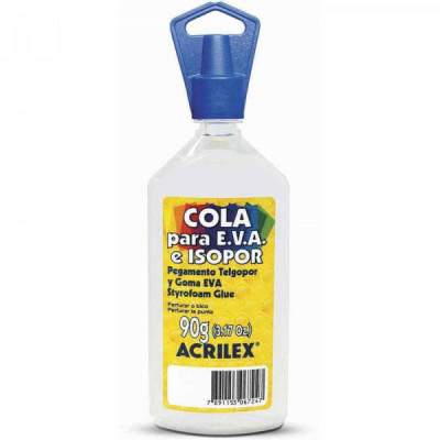 Cola Transparente - 90g  E.V.A e Isopor - Acrilex