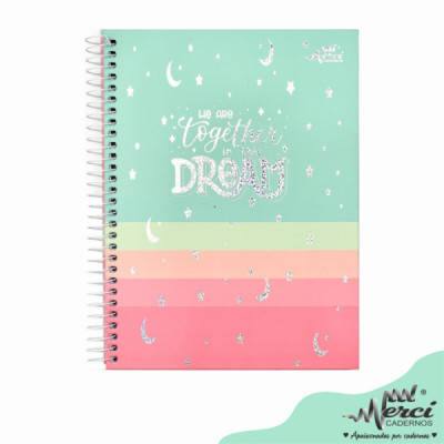 Caderno Espiral  Colegial Dream - 1 Materia  80fls  90g - Merci