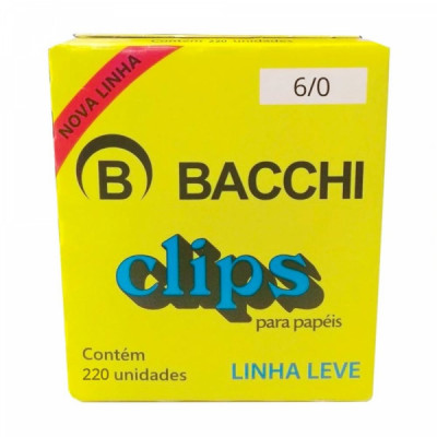 Clips Bacchi Linha Leve 6/0 220unid