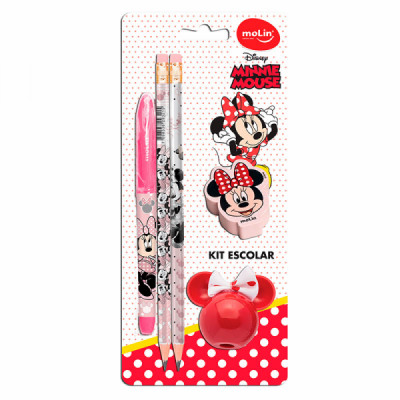 Kit Escolar Minnie - 05 Peças Ref 22330 - Molin