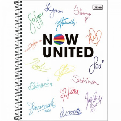 Caderno Universitário Now United - 16 Matérias 256fls - Tilibra