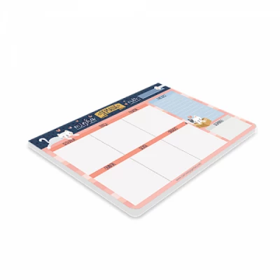 Bloco Week Planner  Semanal Cats  - 60fls 90g  17x24  BW88 - Cartões Gigantes