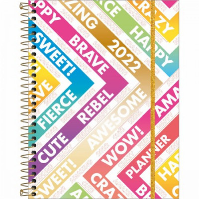 Planner Espiral com Elastico  BE NICE 2022 - 80Fls - Tilibra