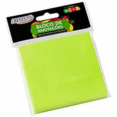 Bloco Anotações verde Neon  76x102 - 100fls BA7504 - BRW