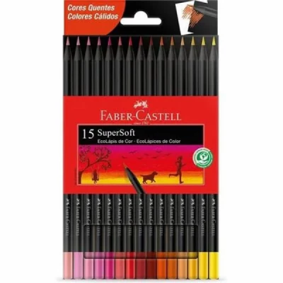 Lápis de cor SuperSoft 15 Cores Quentes   120715softcq - Faber Castell