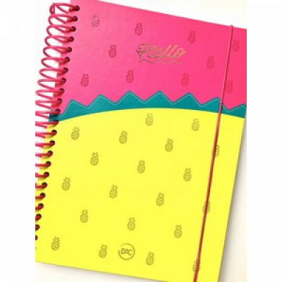 Caderno Colegial Hello - 10 Materias Ref.3407 160fls - Dac