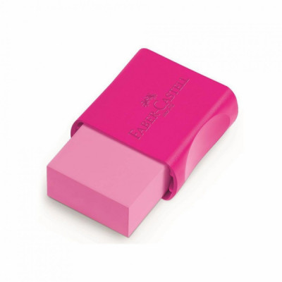 Borracha Faber Castell TK Plast - Rosa Neon